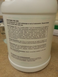 Manufacturer's Recommendations for Enzymatic Detergent